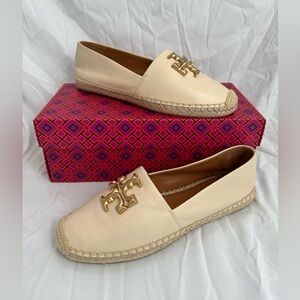 New in Box - Tory Burch Eleanor Espadrille Flats - Cream - Size US8